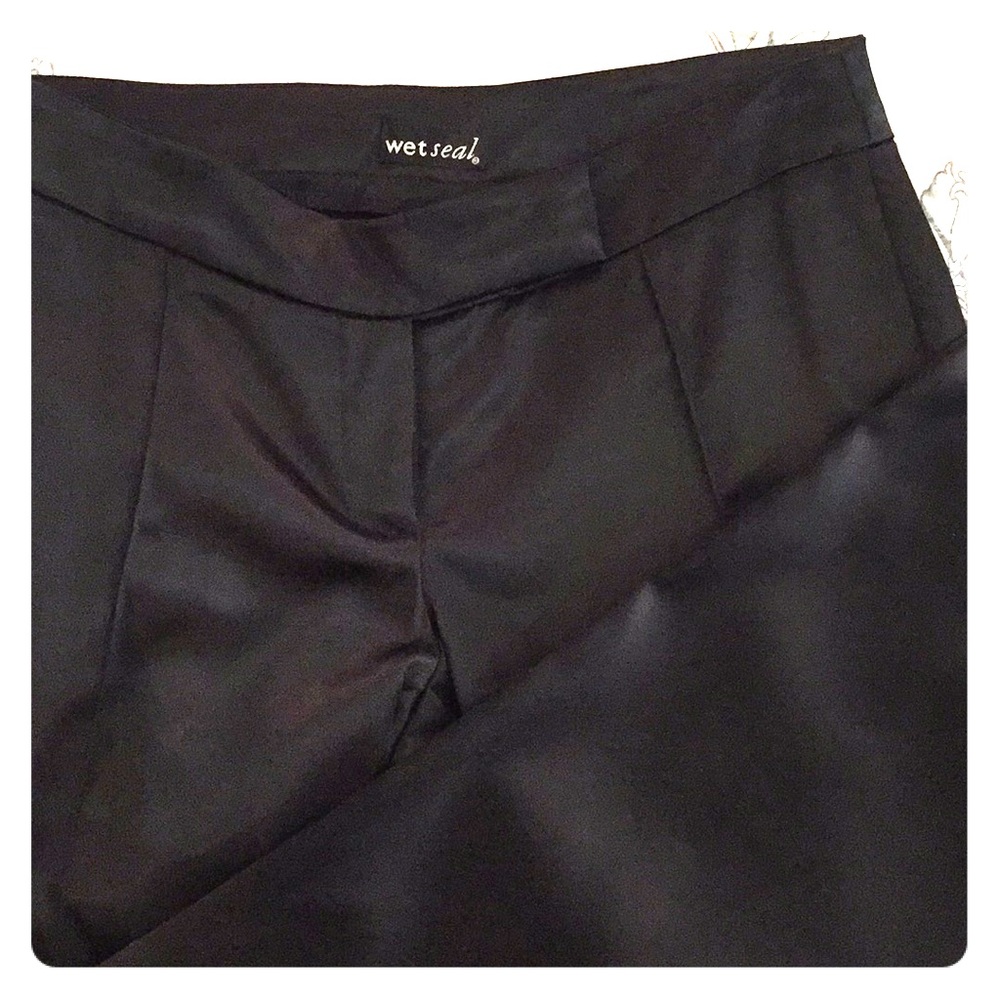 Wet Seal black shiny pants